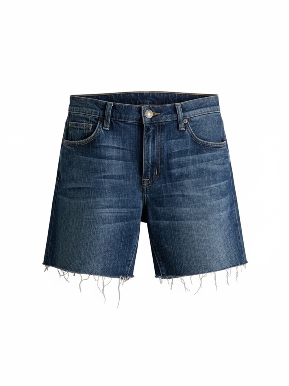 Current Elliott Women's Dark Blue Denim Cutoff Shorts